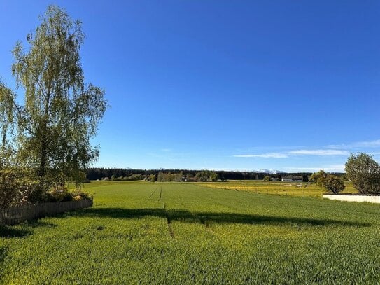 Altenmarkt an der Alz: Sonniges, unverbaubares Baugrundstück mit Bergpanoramablick!