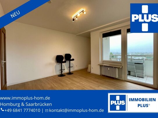 HOMBURG-UNINÄHE; MODERNES 1 ZIMMER APARTMENT MIT EBK UND SONNIGEM BALKON