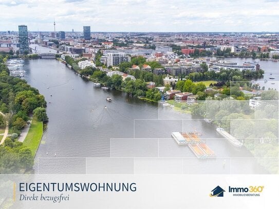 Urban trifft Natur: Moderne Wohnung mit Balkon und Blick auf Spree und Rummelsburger See