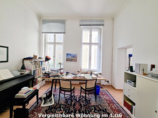 Vermietete ruhige 2-Zimmer-Altbau-Wohnung in Spree Nähe in Berlin-Mitte, OT Alt-Moabit!