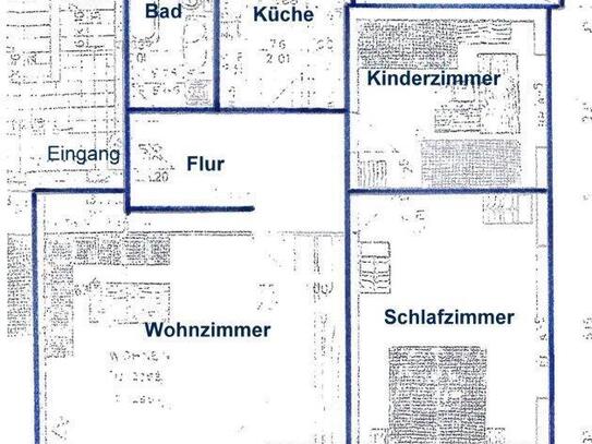 3-Raum-Eigentumswohnung im DG, 1.OG, mit 239 qm Grundstücksanteil, Terrasse, Balkon und Garage