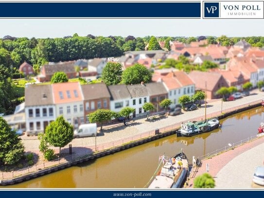 Denkmal am Hafen von Weener - Wohnen mit Blick aufs Wasser