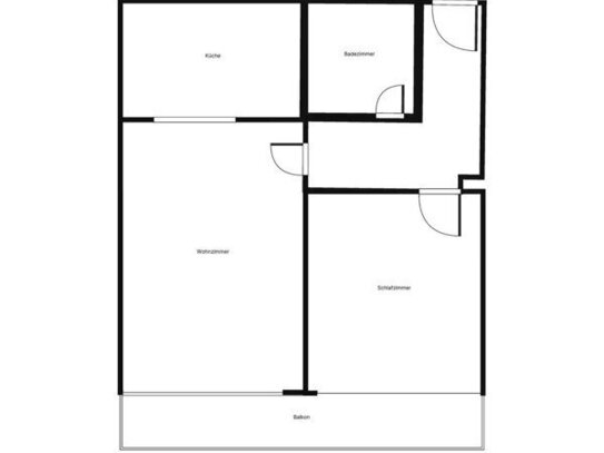 Die gefällt mir: 2-Zimmer-Wohnung mit Balkon