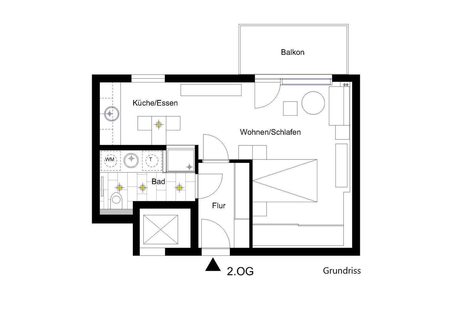 Sonniges, ruhiges 1,5 Zimmer Studio in Berlin, Charlottenburg. PKW Stellplatz im Hof. - Photo 1