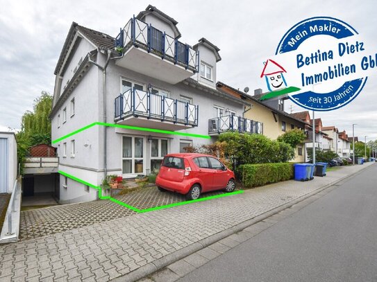 DIETZ: Top aufgeteilte 3 Zimmerwohnung mit Garten, Terrasse und 2 PKW-STPL!