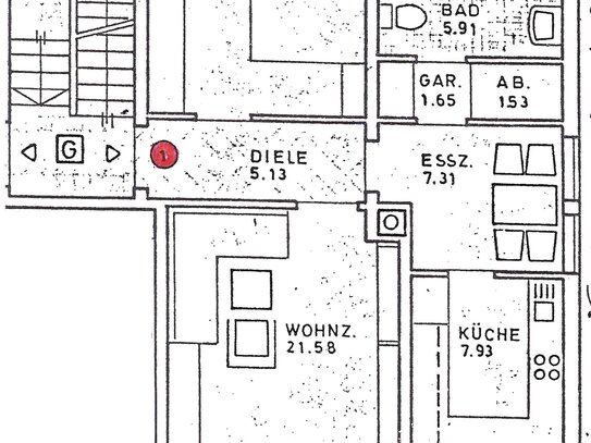 2,5-Zimmer-Wohnung mit Garten und Garage in Senden