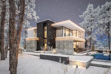 WINTERzauber ....Exklusiver lichtdurchfluteter Neubau aus dem Hause Bien Zenker-inkl. Grundstück