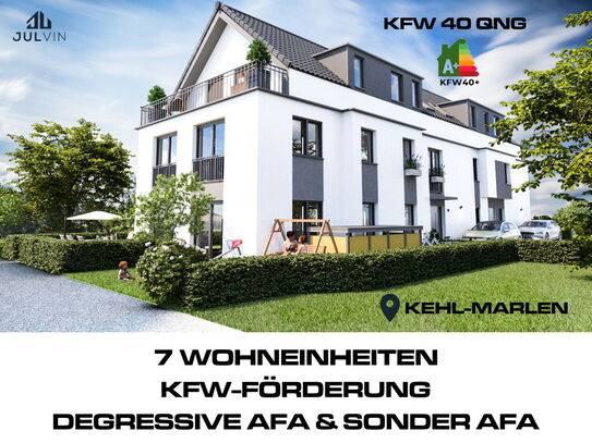 W01: 3-Zimmer-Wohnung | Neubau 2026 | KFW40 QNG | 5% Degressive-Afa | 5% Sonderabschreibung