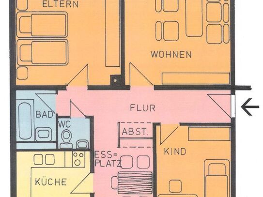 Familienwohnung in Oberzwehren