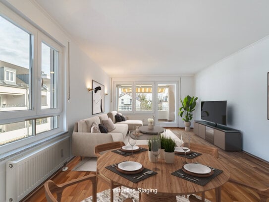 Top Wohnung, Top Lage: 4-Zimmer-Wohnung mit großem Balkon, 2 Bädern und TG-Stellplatz (Erbbaurecht)