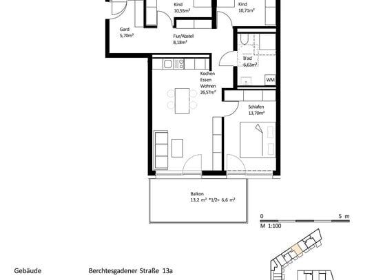 92 m² 4-Zi.-Whg. mit Balkon im Zentrum von Burghausen zum Kauf: EH40-QNG: 5% AfA + 5% Sonder-AfA & 150.000 € KfW-Kredit