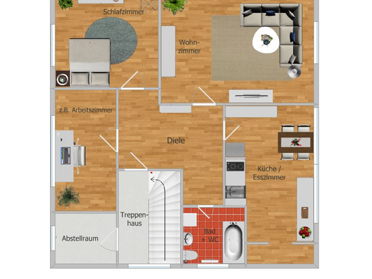 WG geeignete 3-Zimmer-Wohnung in ruhiger Lage mit guter Anbindung in Regensburg-Nord nähe Alex-Center