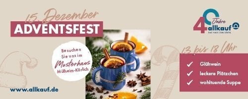 Entdecke unsere Adventsfeier am 15.12 in unserem Musterhaus mit Top Angeboten und sichert Euch noch die KFW Förderung