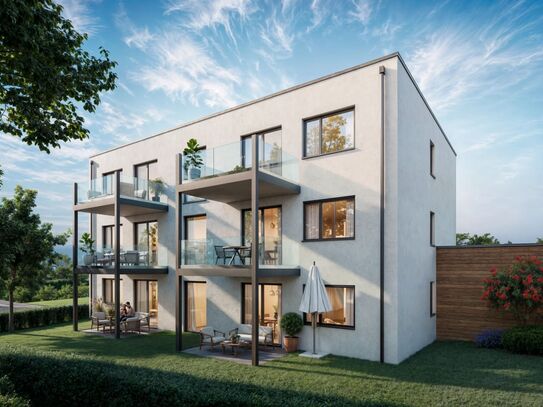 Moderne Neubauwohnung mit 76 m2 und privaten Gartenanteil