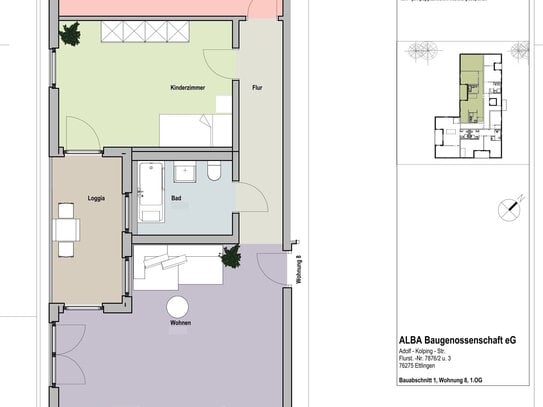 3-Zimmer-Neubauwohnung in Ettlingen, Adolf-Kolping-Str. 17, Erstbezug