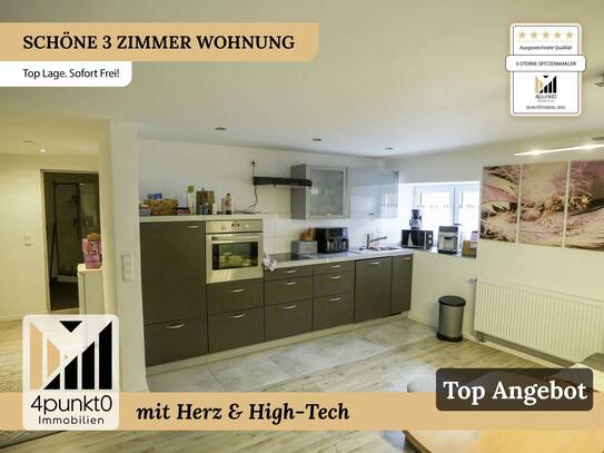 Helle 3-Zimmer-Wohnung mit offener Wohnküche