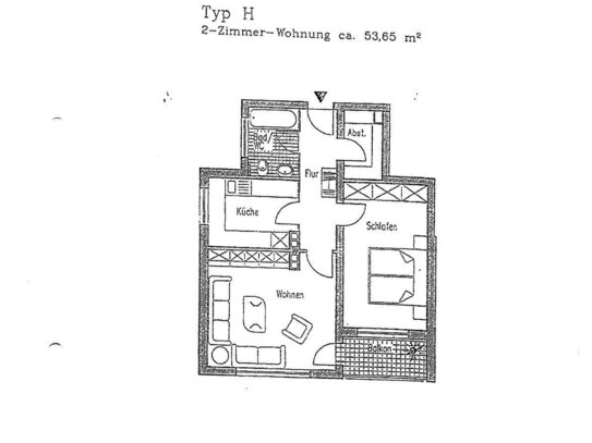 2 ZKB mit Balkon, Abstellraum, Speicher ***vermietet***