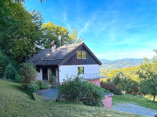 ++Einfamilienhaus mit ELW, wunderschöner Aussicht und eigenem Wald++