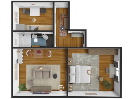 10 Min. bis zur Uni - helle 2-Zi.-Whg - ca. 57 m² Erstbezug nach Modernisierung