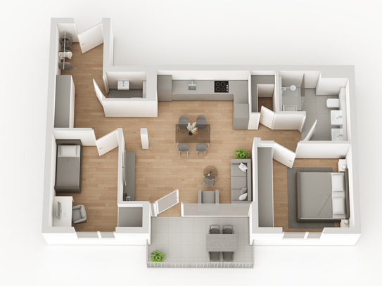 Neubau 3 Zi.-Wohnung mit Südloggia - Stadtquartier "Am Weinberg"