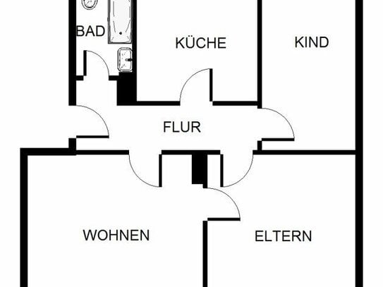 Endlich Zuhause: günstig geschnittene 3-Zimmer-Wohnung