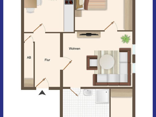 Gemütliche Dachgeschosswohnung im Zentrum