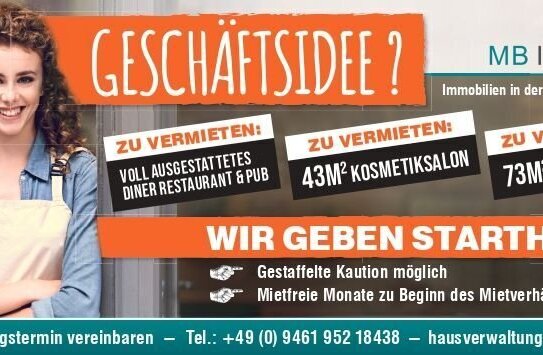 Moderne Gewerbeeinheit im Zentrum von Roding zur Vermietung – Ideal für Kosmetikstudio