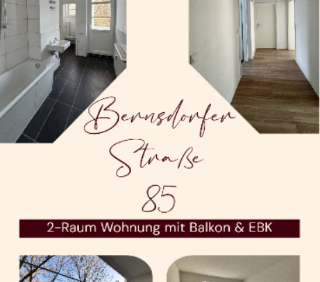 2-Raum Wohnung in Lage zentraler Lage mit Einbauküche und Balkon