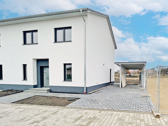 moderne, ökologische, energieeffiziente und barrierearme Doppelhaushälfte zur Miete in Dessau-Kochstedt