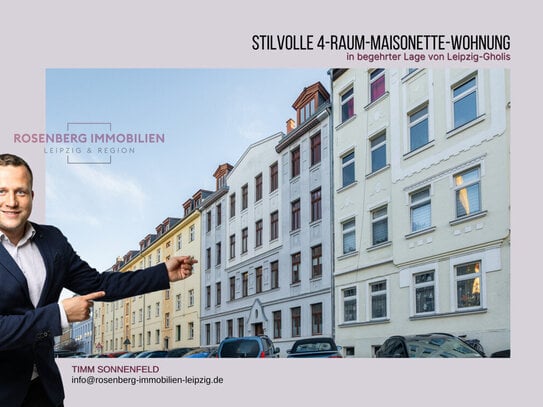 Stilvolle 4-Raum-Maisonette-Wohnung mit Balkon im Herzen von Leipzig-Gohlis