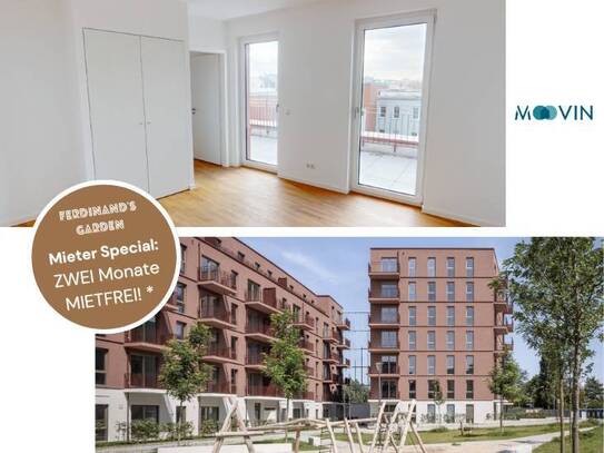 **Ferdinands Garden Special: 2 NKM frei! 2-Zimmer Neubau-Wohnung mit großer Dachterrasse in Berlin-Lichtenberg**