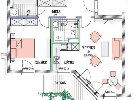 2-Zimmer Wohnung mit Balkon