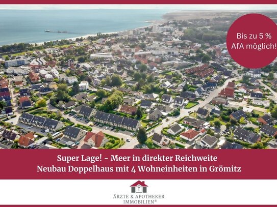 Super Lage! - Meer in direkter Reichweite Grundstück mit Baugenehmigung für Doppelhaus - 4 Wohnungen