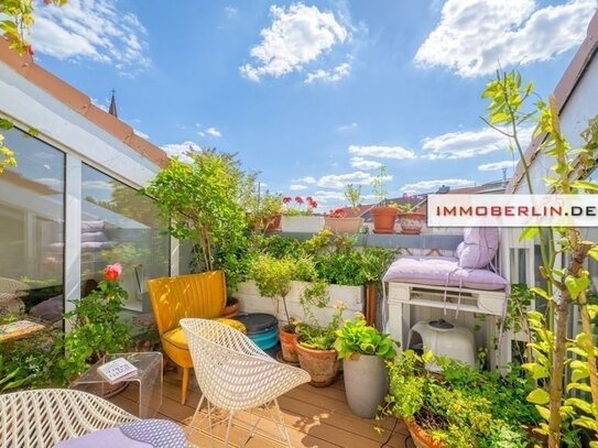 IMMOBERLIN.DE - Sehr schön gestaltete Dachgeschosswohnung mit Südwestterrasse