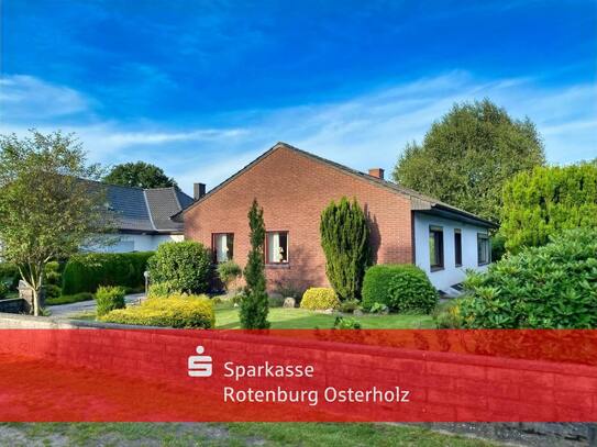 Metjensande: Bungalow mit Vollkeller und Garage auf traumh. Grundstück