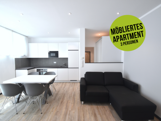 Möblierte 3 Zimmer Apartment mit Terrasse, Innenstadtlage - ab sofort / 3 Personen