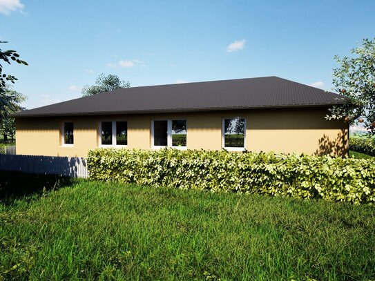 NEUBAU - Grundstück mit Doppelhaushäfte - Bungalow in Schöningen