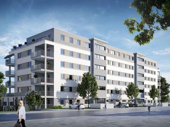 KL-Pfaffgelände: Neubau-Erstbezug - 2 Zimmer EG Wohnung mit EBK, Terrasse und KFZ Stellplatz!