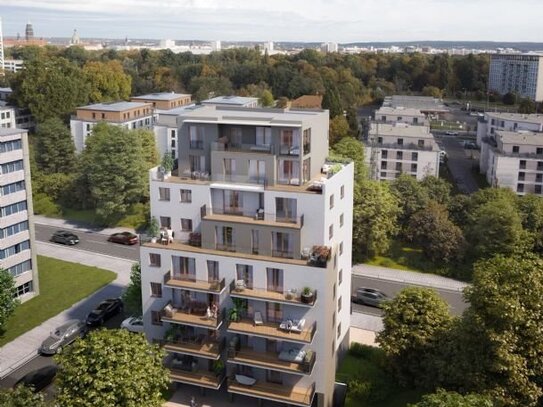 50 m² Dachterrasse! Exklusives 2-Raum-Apartment mit Blick über ganz Dresden