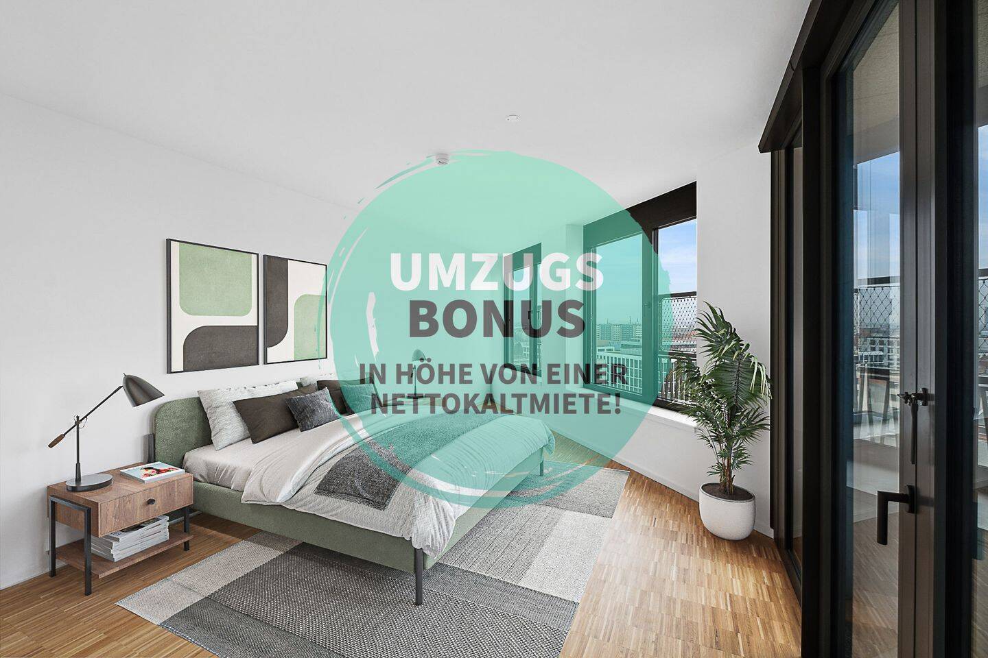 Spring Tower Vibes - Helles 2-Zimmer-Apartment mit Loggia mitten in der EuropaCity - Photo 1