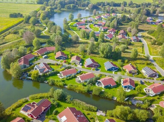 Ferienhaus mit Bootssteg im Ferienpark "Neuseeland" in Otterndorf zu verkaufen