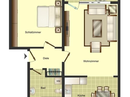 2-Zimmer-Wohnung in Bergkamen Weddinghofen