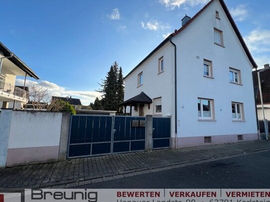 Gepflegtes, vermietetes 2-Familienhaus mit Nebengebäude, Doppelgarage & Freisitz in Zellhausen