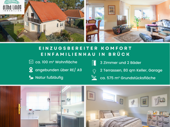 Endlich ankommen! Einzugsbereites Einfamilienhaus mit hohem Komfort in Brück!