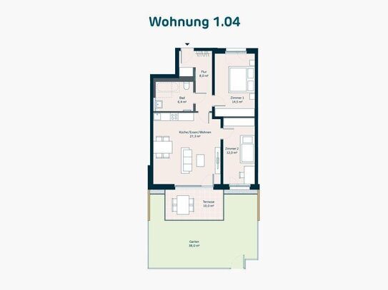 Neubau: 3-Zimmer-Gartenwohnung