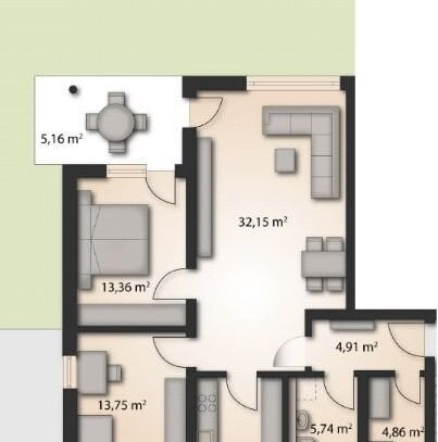 3,5-Zimmer-Wohnung mit 85 m² Wfl. im 2. Stock - Baujahr 2020