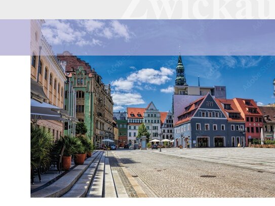 1 Zimmer mit Balkon und Tageslichtbad in Zwickau