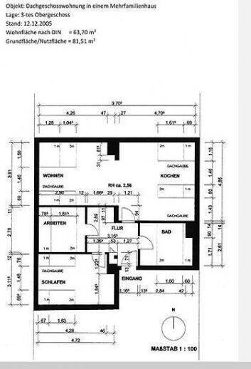                                                               Helle 2,5-Zimmer- Dachgeschosswohnung in Augsburg- Hammerschmiede                                                       in Firnhaberau (Augsburg)