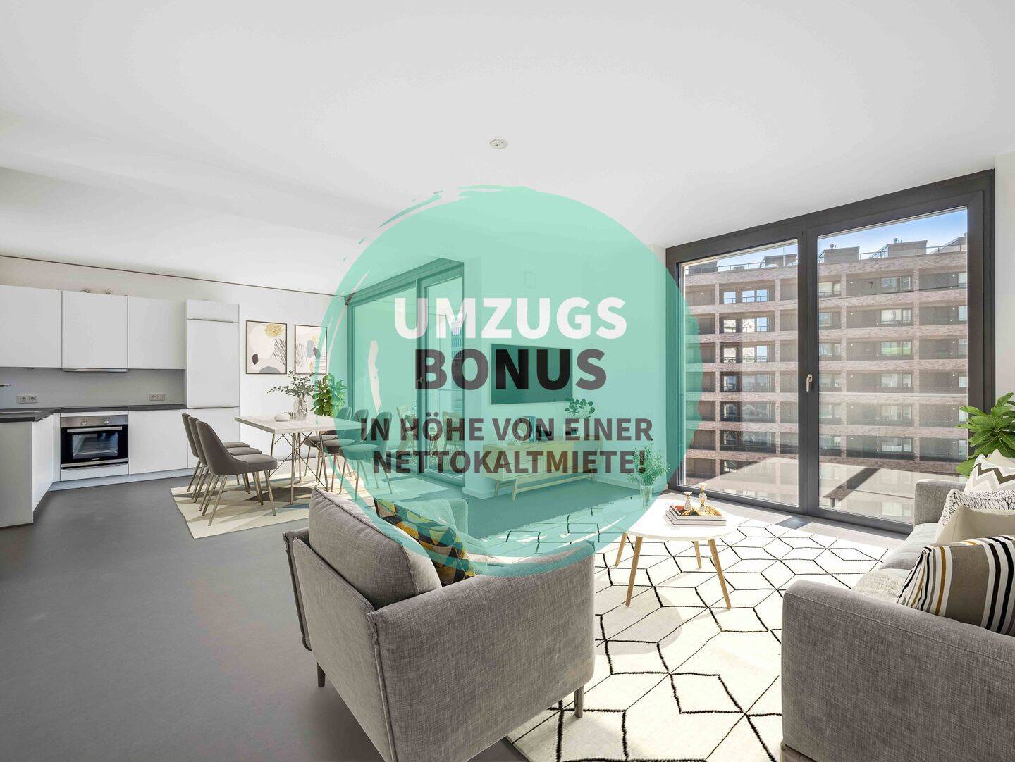 Modern Living at The Colonnades - Exklusives 3-Zimmer-Apartment mit zwei Loggien und Einbauküche - Foto 1