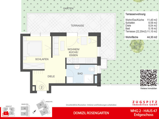 DOMIZIL ROSENGARTEN -2 Zi Wohnung -WHG02